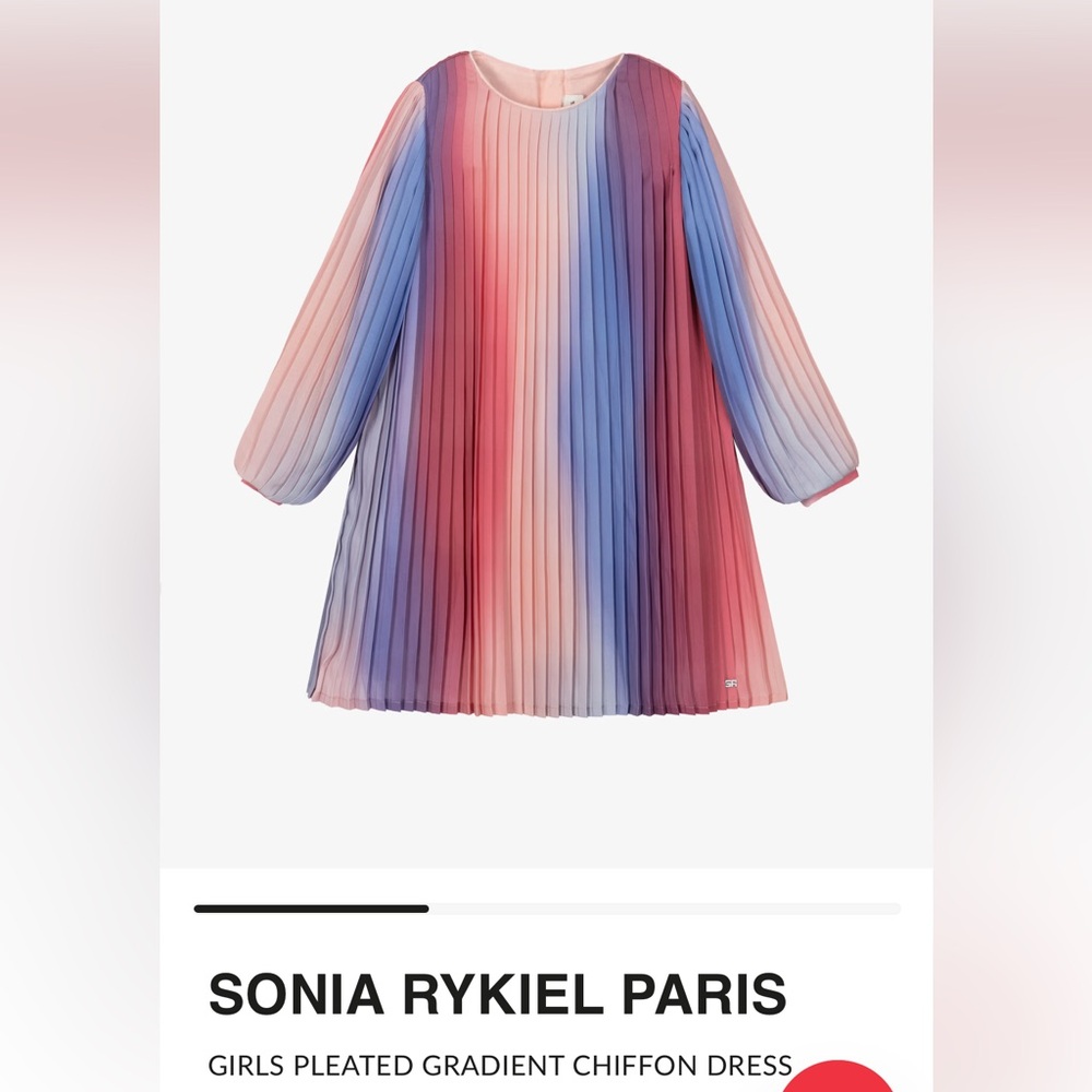 Sonia Rykiel gradient chiffon pleated dress